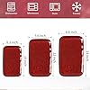 vicrays Ceramic Rectangle Serving Platters - 14" 12" 10" Porcelain Serving Trays Plates for Party BBQ Appetizers Sushi Dessert - Microwave Oven and Dishwasher Safe - Set of 3 -Cherry Red
