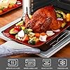 vicrays Ceramic Rectangle Serving Platters - 14" 12" 10" Porcelain Serving Trays Plates for Party BBQ Appetizers Sushi Dessert - Microwave Oven and Dishwasher Safe - Set of 3 -Cherry Red
