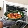 vicrays Wide Rim Soup Bowls - 27oz Ceramic Pasta Plates Bowl Set of 4 for Gumbo Salad Spaghetti Dipping Bread Dishes Home Restaurant Use - Microwave Dishwasher Oven Safe - Green