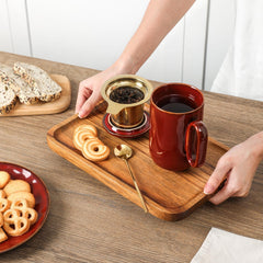 vicrays Ceramic Tea Mug Infuser - Large Cup 16 oz Hot Loose Steeping Handle Teacup with Leaf Infuser Spoon Lid - Tall Glazed Strainer Coffee Mug Microwave Safe - Cherry Red