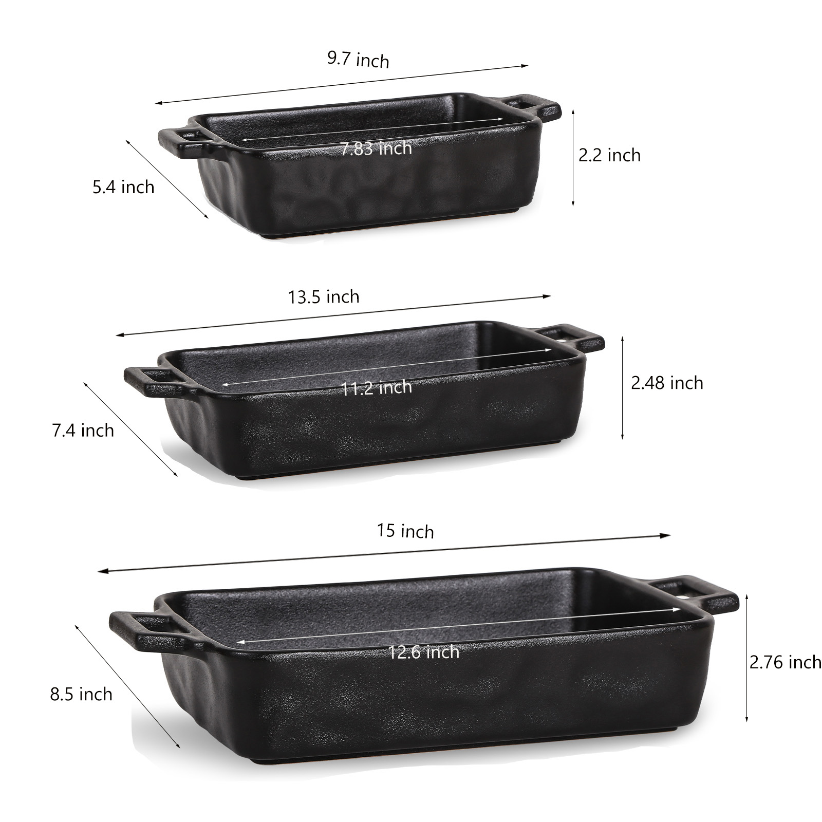 Vicrays Casserole Dish with Lid - Ceramic Lasagna Pan Deep 2 Quart Round  Baking Dishes Covered Bakeware for Oven Safe Serving Dish with Handles for