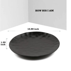 Black Round Microwave Safe Plate