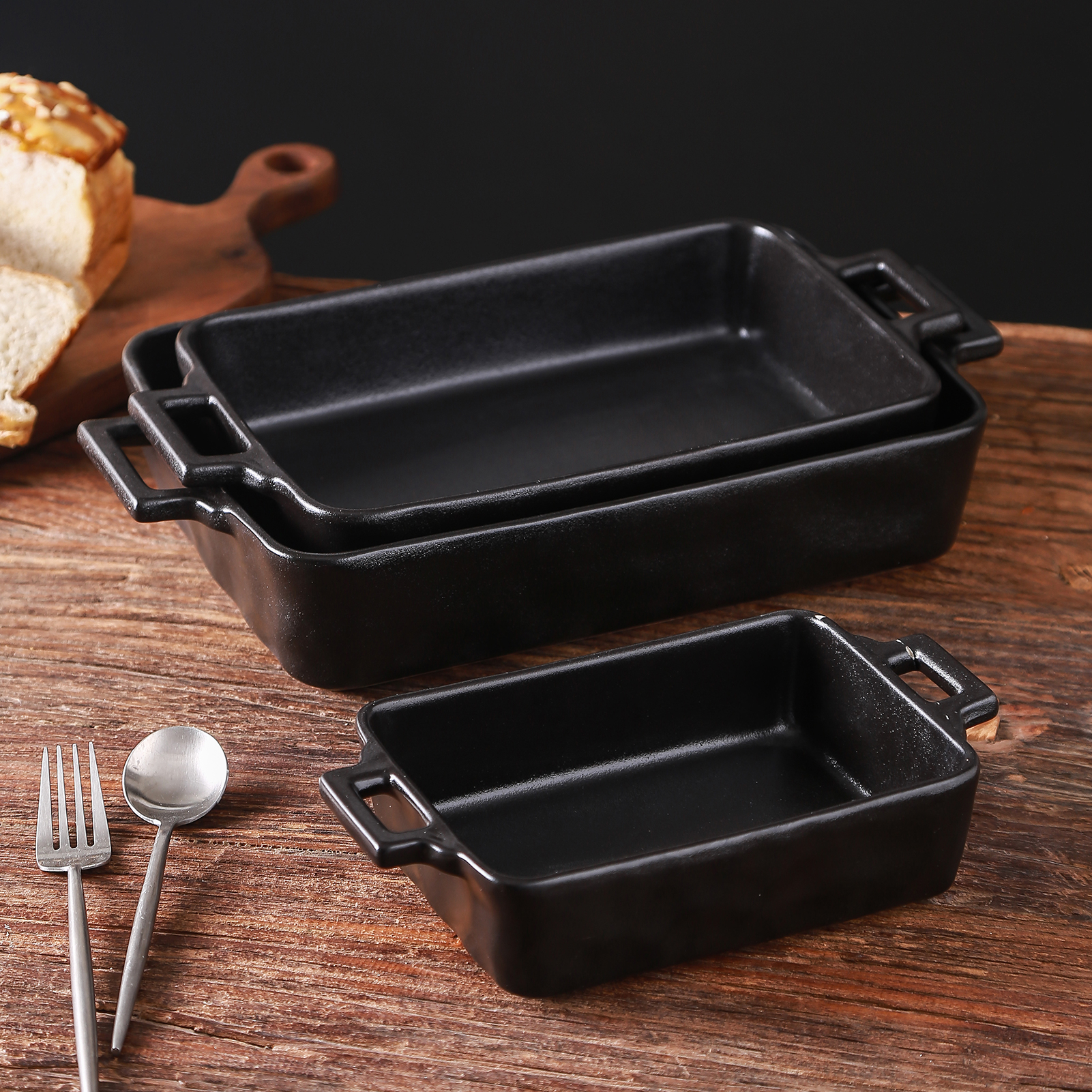 VICRAYS Ceramic Bakeware Set, Porcelain Rectangular Baking Dish, Baking Pan  Lasagna Pans Casserole Dish Set for Cooking, Kitchen, Cake Dinner, Banquet