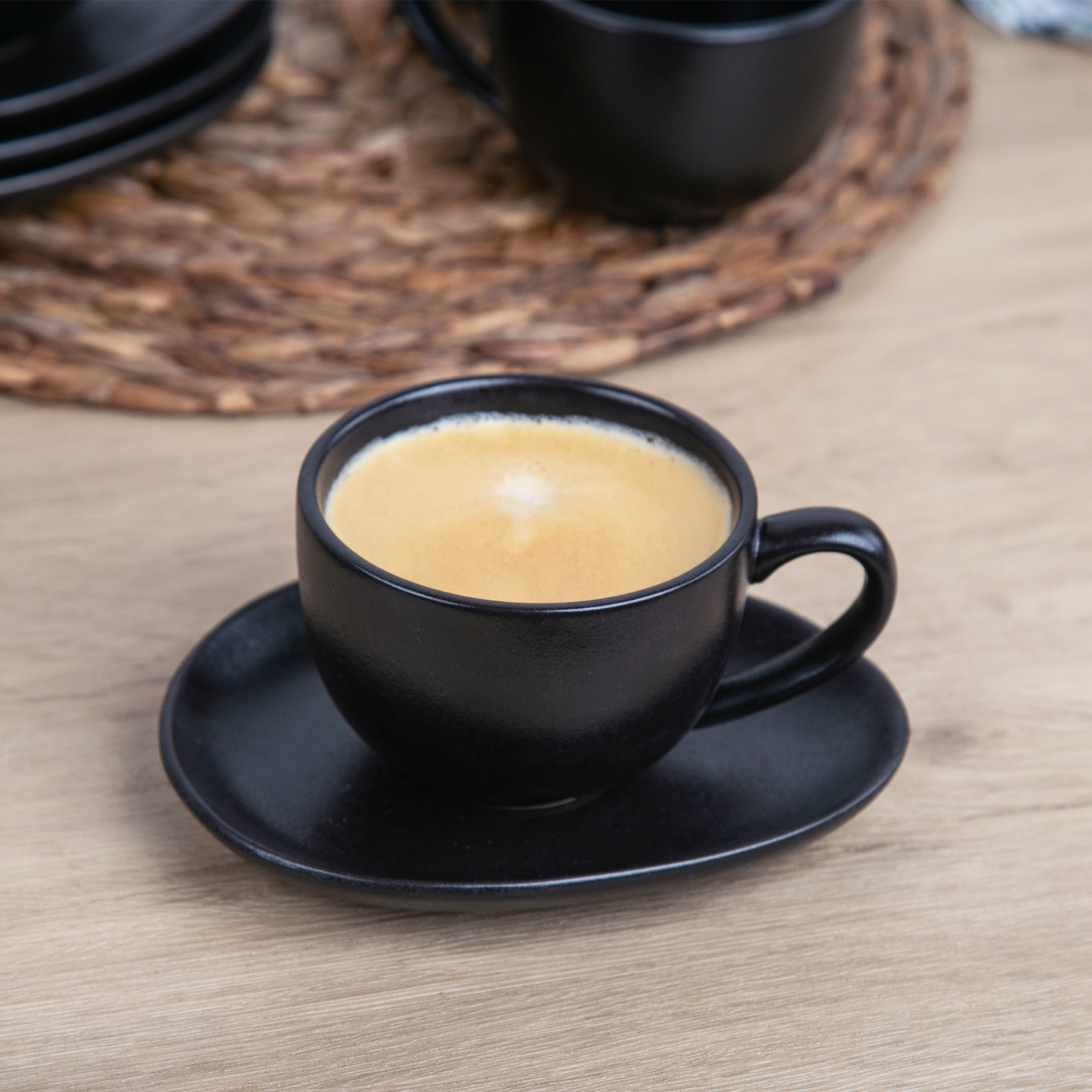 Vicrays Ceramic Espresso Coffee Cups - 4 oz Porcelain Espresso