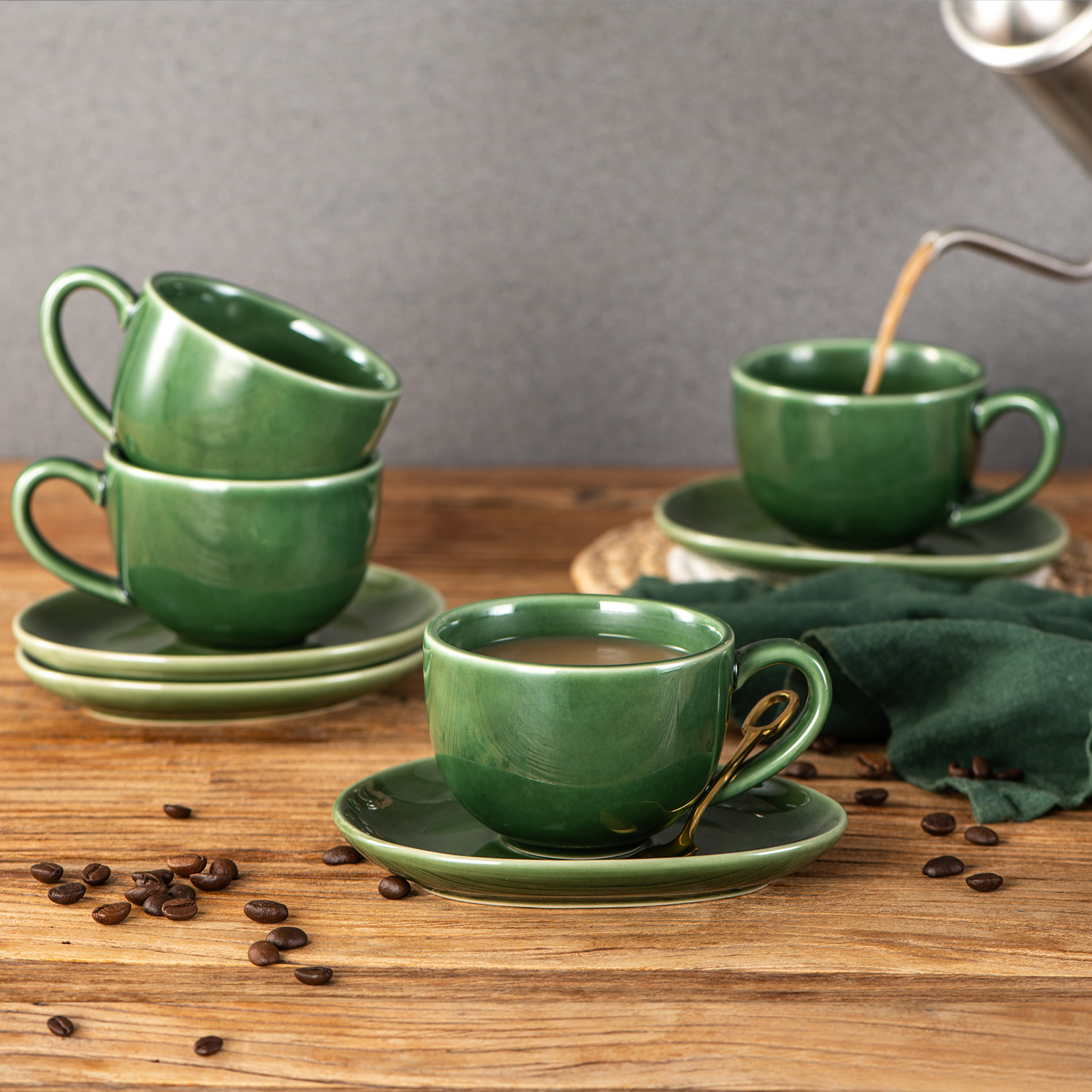 Green Sage Cappuccino Cup, 5 fl. oz