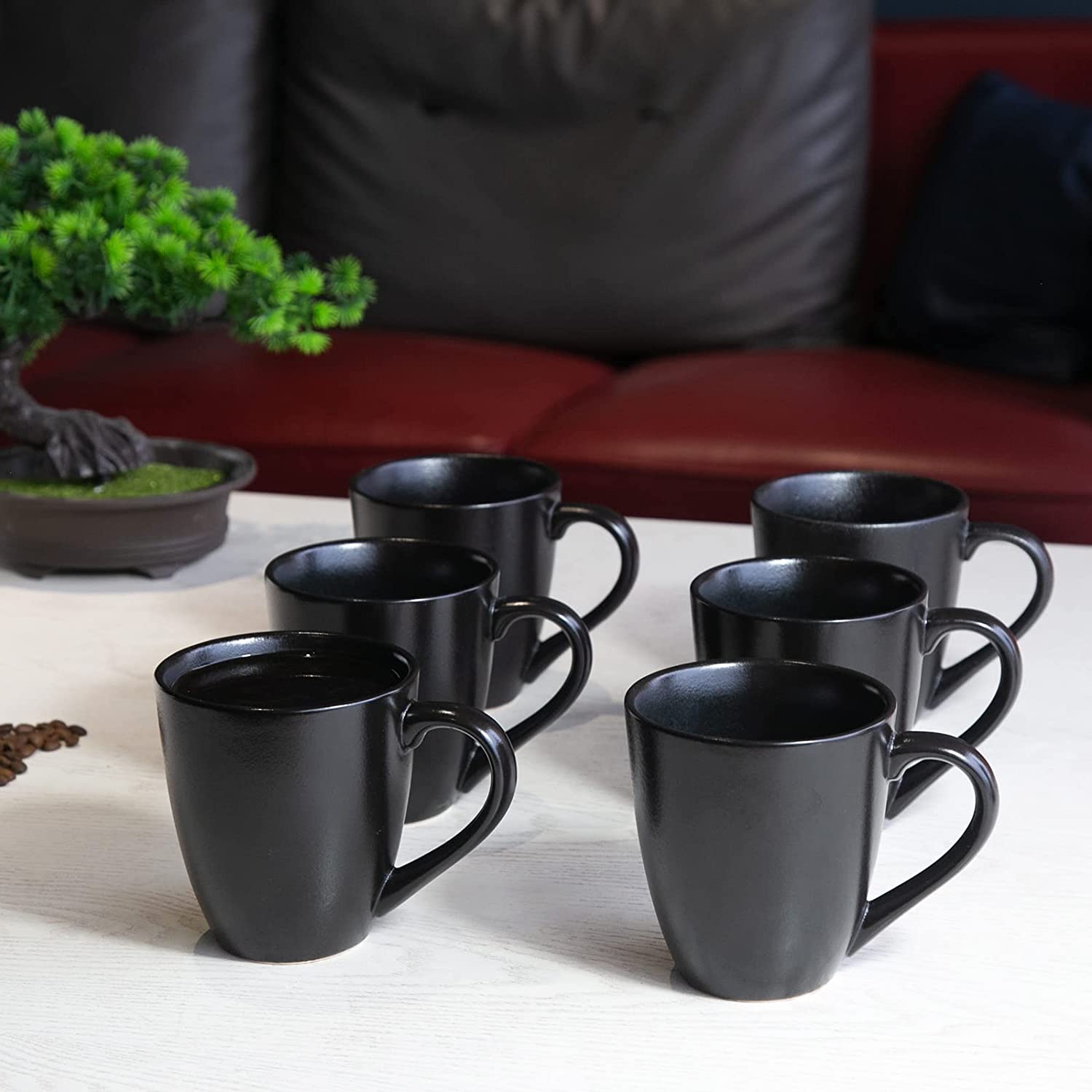 Merakrt Solid Ceramic Coffee Mugs Set of 1 Tea Mugs Milk Mugs Microwav