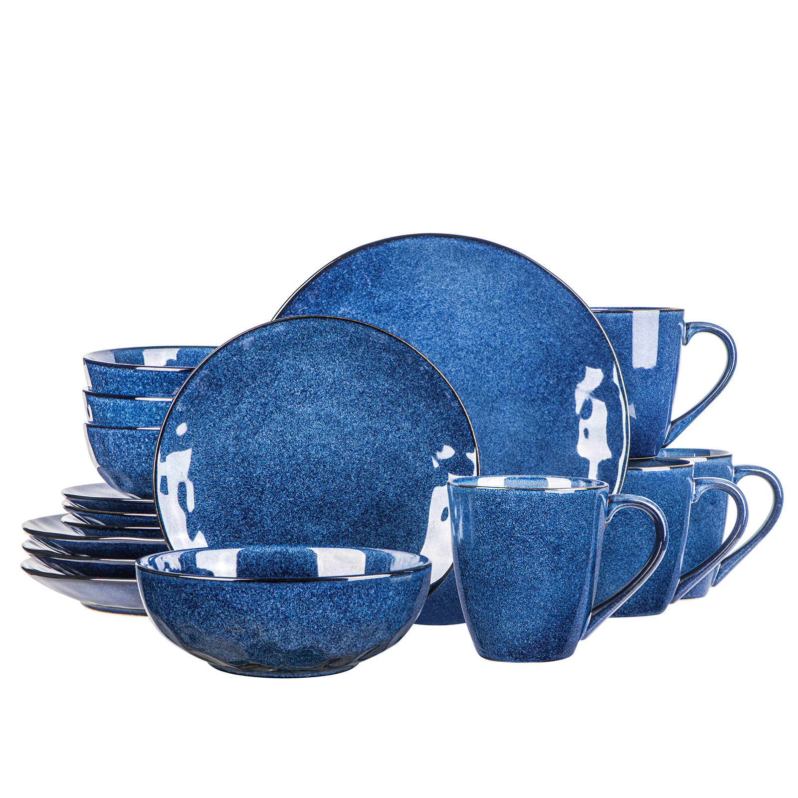 Vicrays Dinnerware Set of 16 Ceramic Dinner Plates Dessert Plates